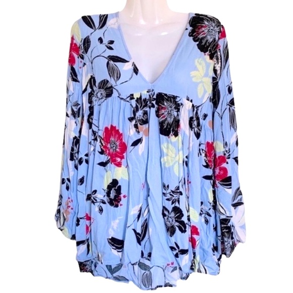 Free People Bella Printed Blur Tunic Top - Picture 3 of 5